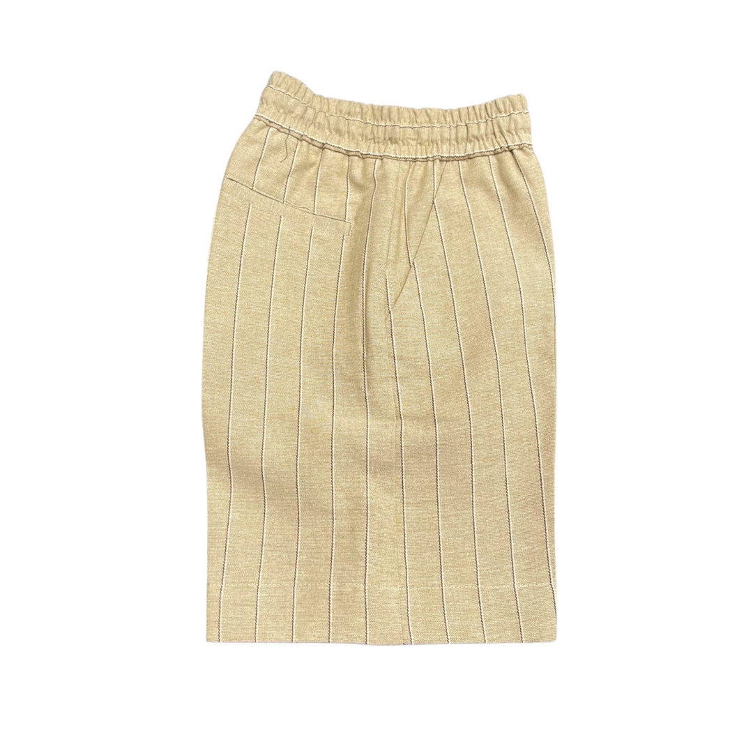Bermuda lino e cotone a righe MR2426KBEIGE MANUEL RITZ