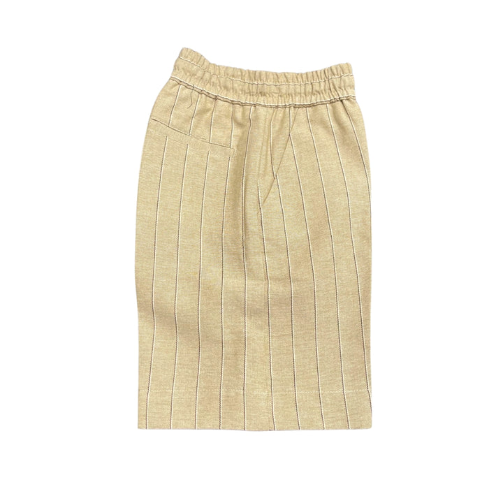 Bermuda lino e cotone a righe MR2426KBEIGE MANUEL RITZ