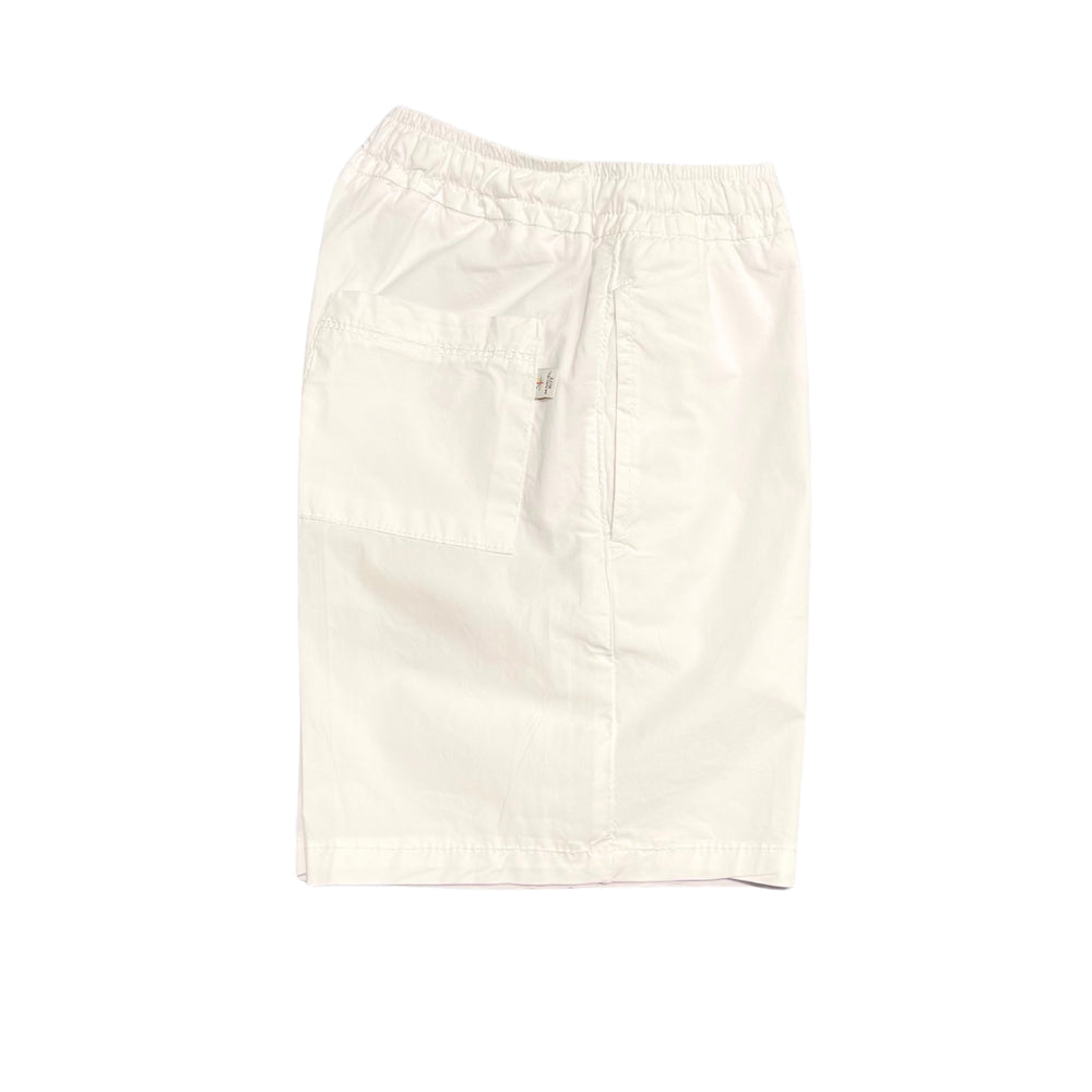 Bermuda in cotone paracadute leggero con elestico in vita MR2539KBIANC MANUEL RITZ