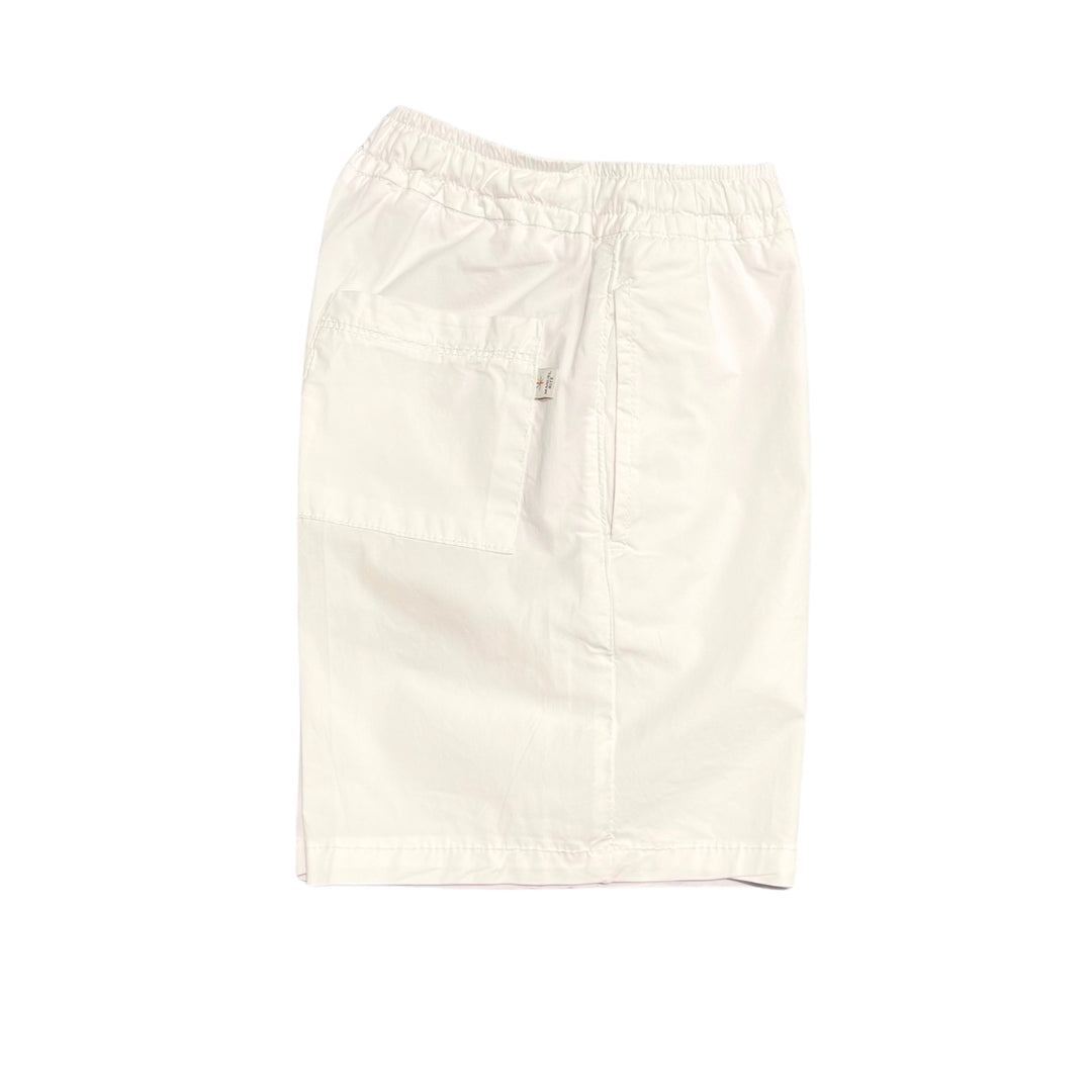 Bermuda in cotone paracadute leggero con elestico in vita MR2539KBIANC MANUEL RITZ