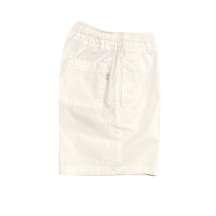Bermuda in cotone paracadute leggero con elestico in vita MR2539KBIANC MANUEL RITZ