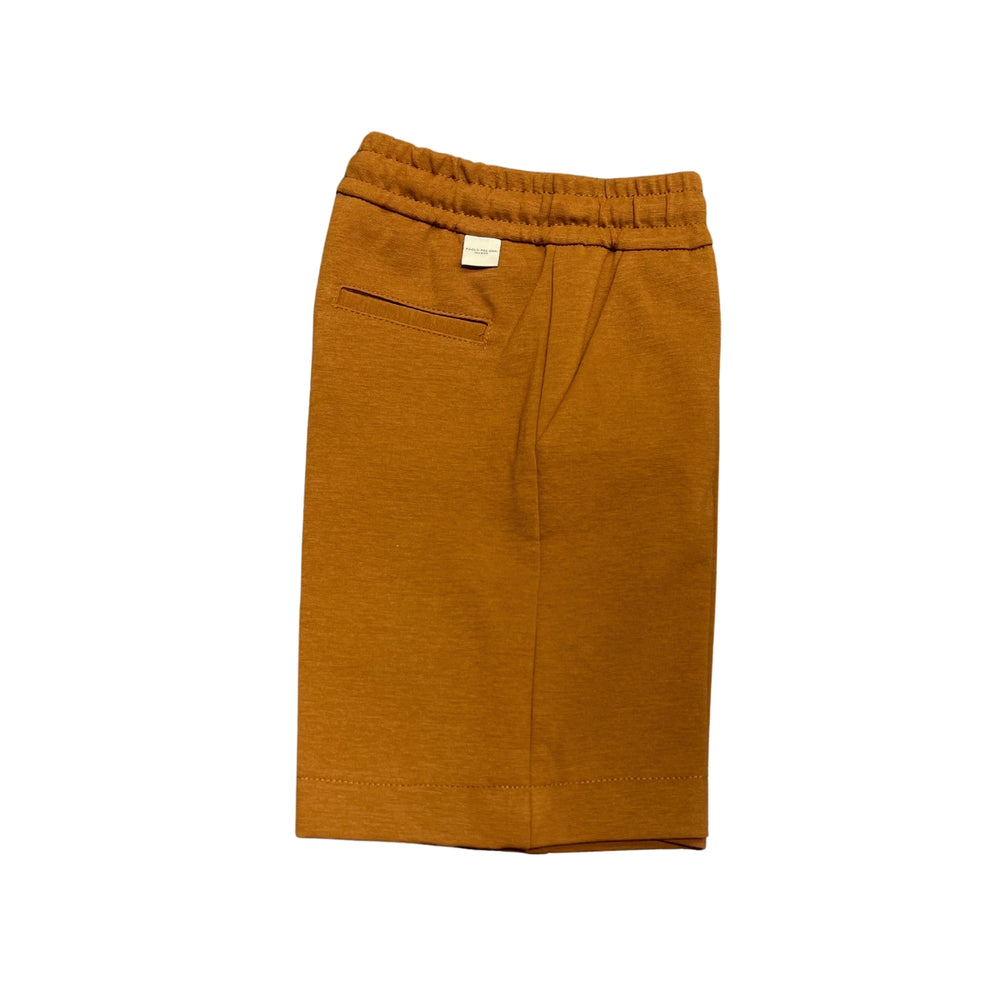 Bermuda tasca filo in tessuto punto milano leggero con elastico in vita PP3615KCAPP PAOLO PECORA