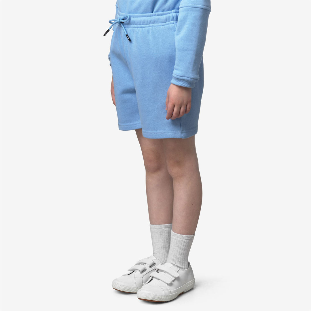 Bermuda da bambino Dorian in cotone garzato con logo K71434WJ356 K-WAY