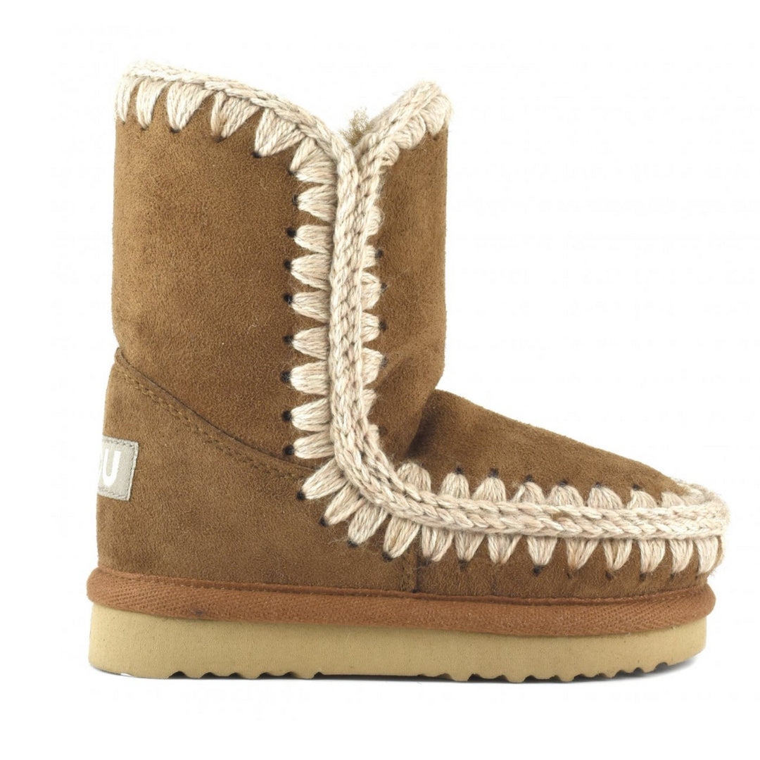 Stivale in crosta di camoscio imbottito in pelliccia ESKIMO BOOT CAM JCOGNAC MOU