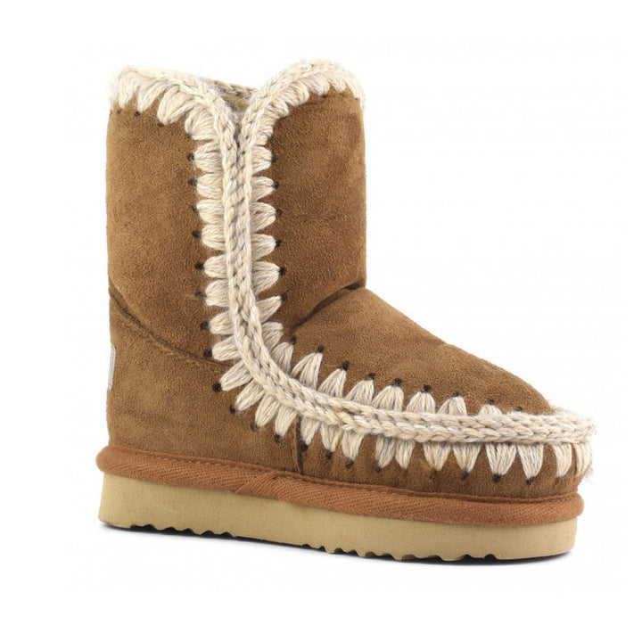 Stivale in crosta di camoscio imbottito in pelliccia ESKIMO BOOT CAM JCOGNAC MOU