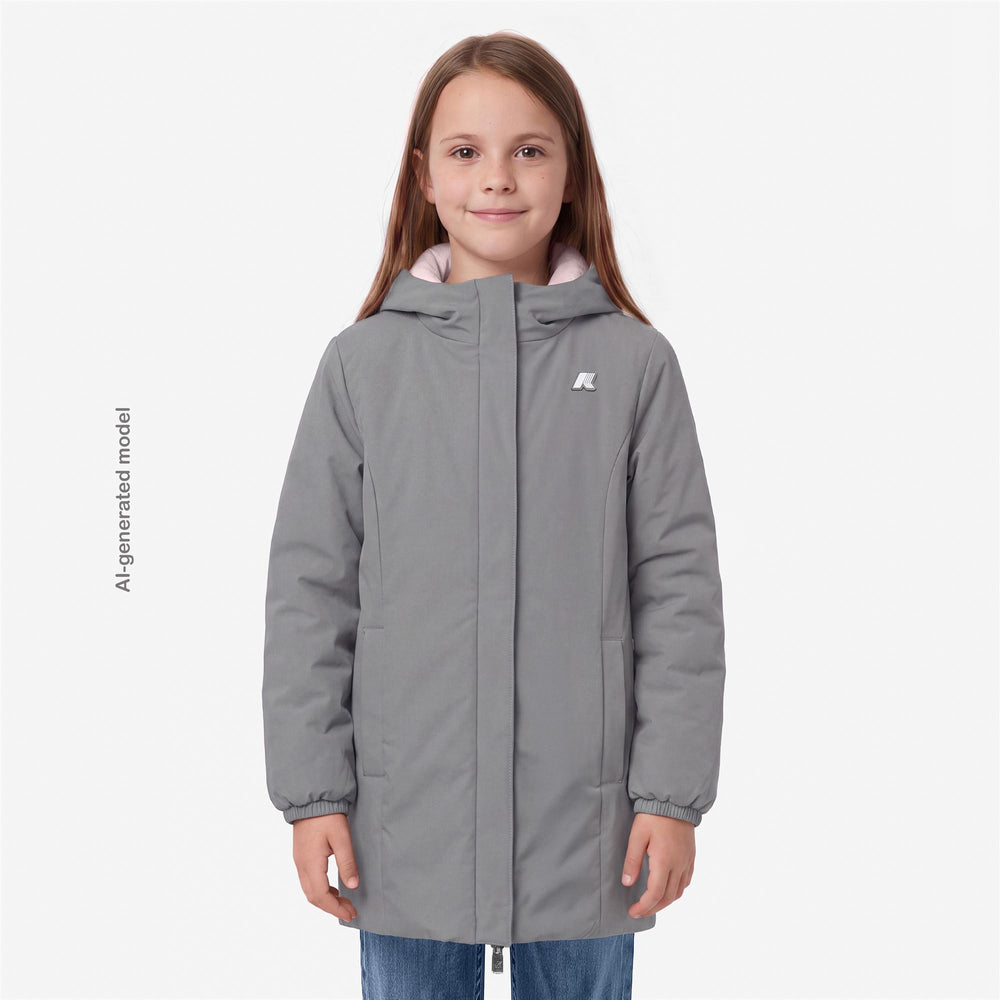 Giubbino da bambina Denise warm tecnico reversibile imbottito in ecopiuma 