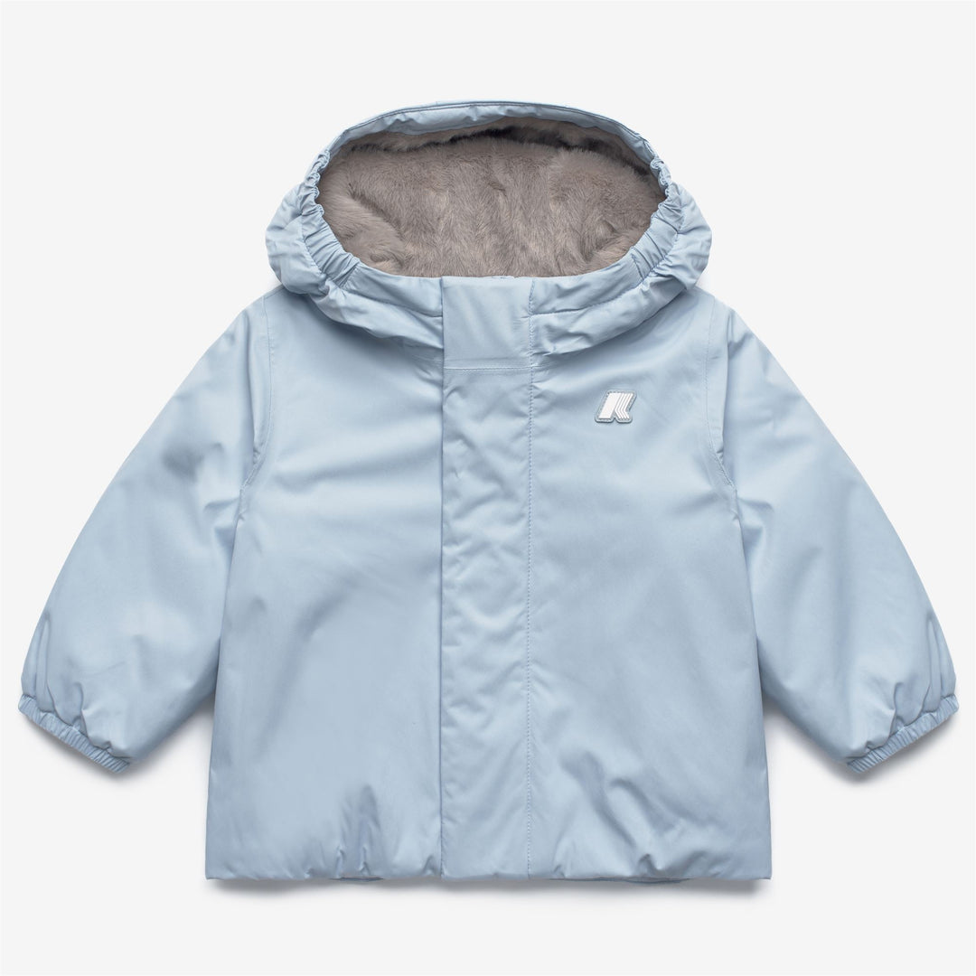 Giubbino da neonati Jack twill marmotta in tessuto tecnico e imbottitura in ecopelliccia 