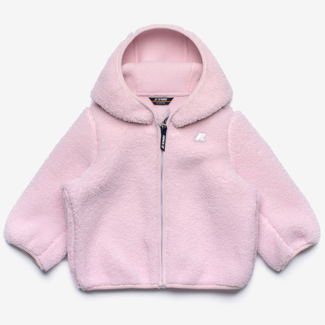 Felpa da neonati jane polar full zip con logo in ecopelliccia effetto teddt 