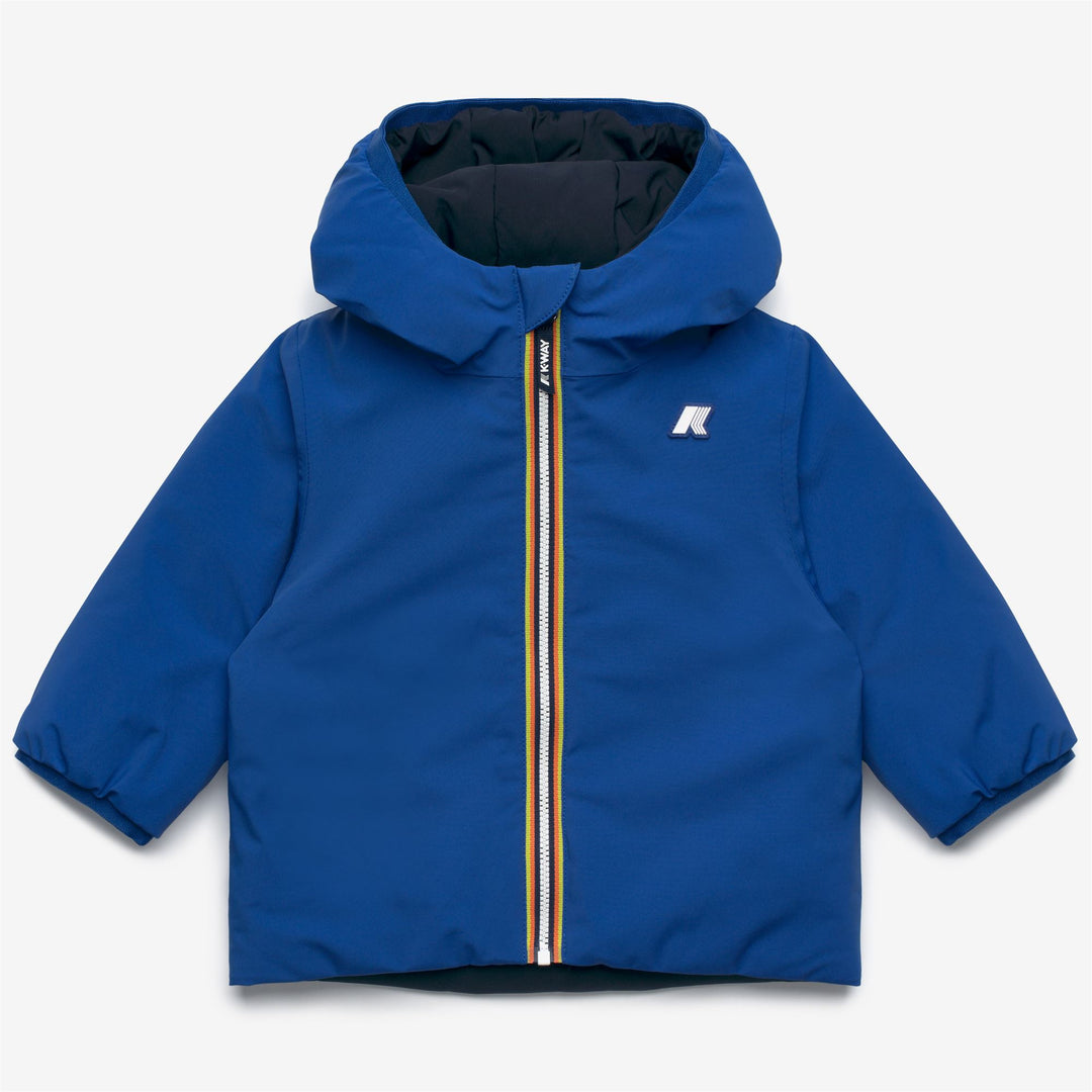 Giubbino da neonati jack warm reversibile in tessuto tecnico ed imbottitura in ecopiuma 