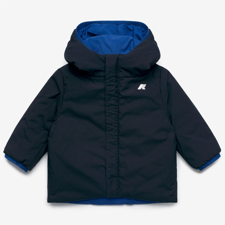 Giubbino da neonati jack warm reversibile in tessuto tecnico ed imbottitura in ecopiuma 