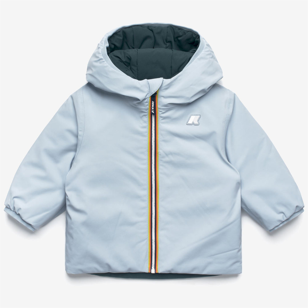 Giubbino da neonati jack warm reversibile in tessuto tecnico ed imbottitura in ecopiuma 