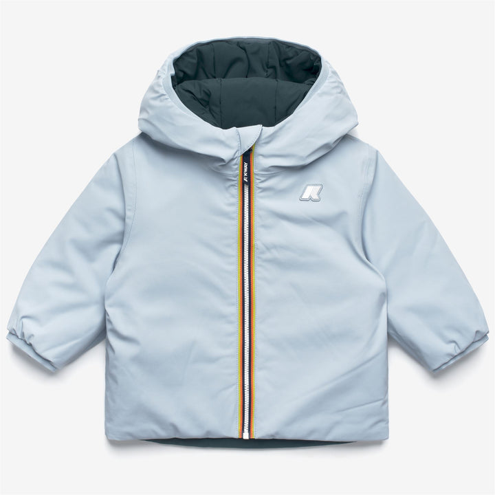 Giubbino da neonati jack warm reversibile in tessuto tecnico ed imbottitura in ecopiuma 