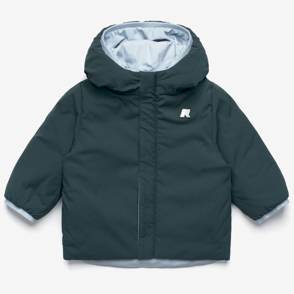 Giubbino da neonati jack warm reversibile in tessuto tecnico ed imbottitura in ecopiuma 