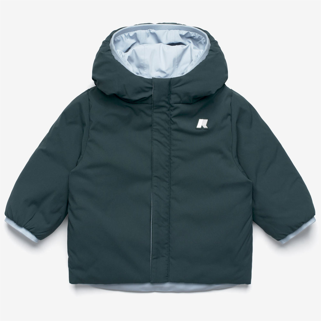 Giubbino da neonati jack warm reversibile in tessuto tecnico ed imbottitura in ecopiuma 