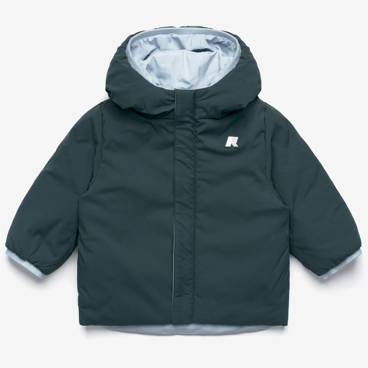 Giubbino da neonati jack warm reversibile in tessuto tecnico ed imbottitura in ecopiuma 