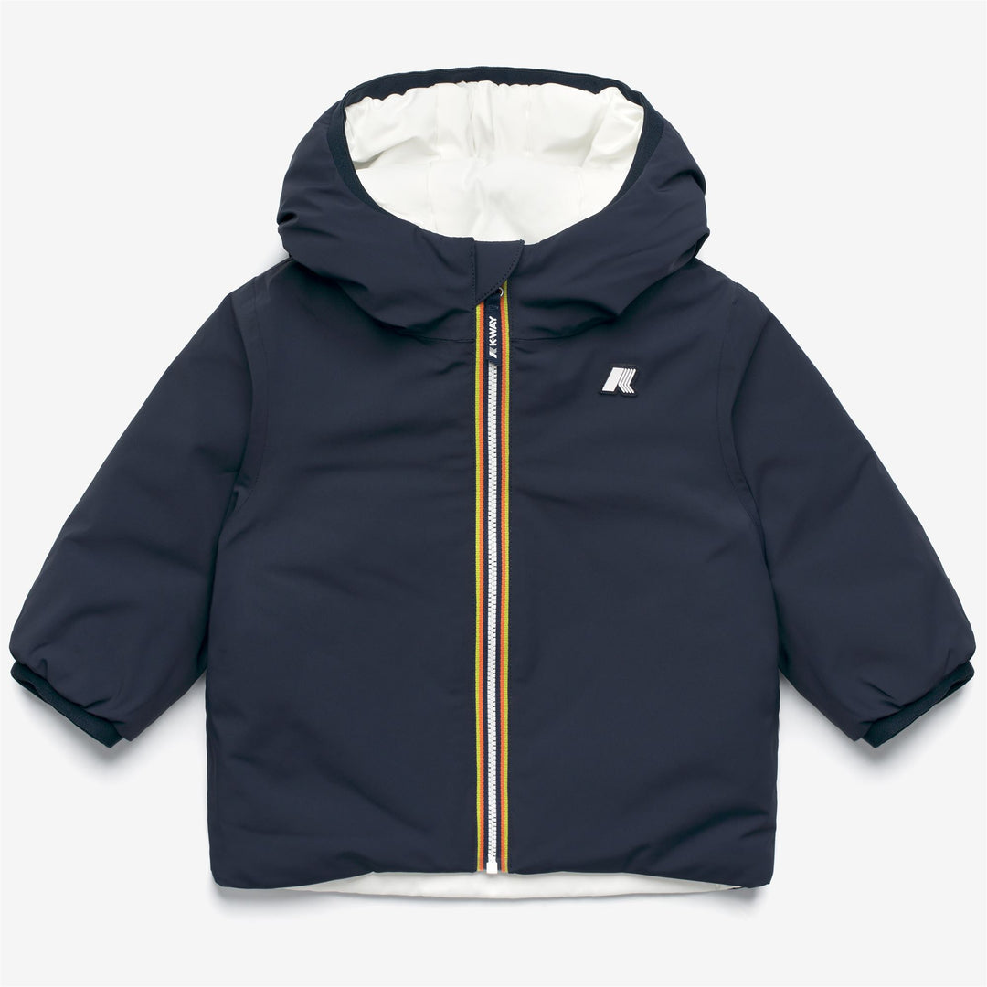 Giubbino da neonati jack warm reversibile in tessuto tecnico ed imbottitura in ecopiuma 