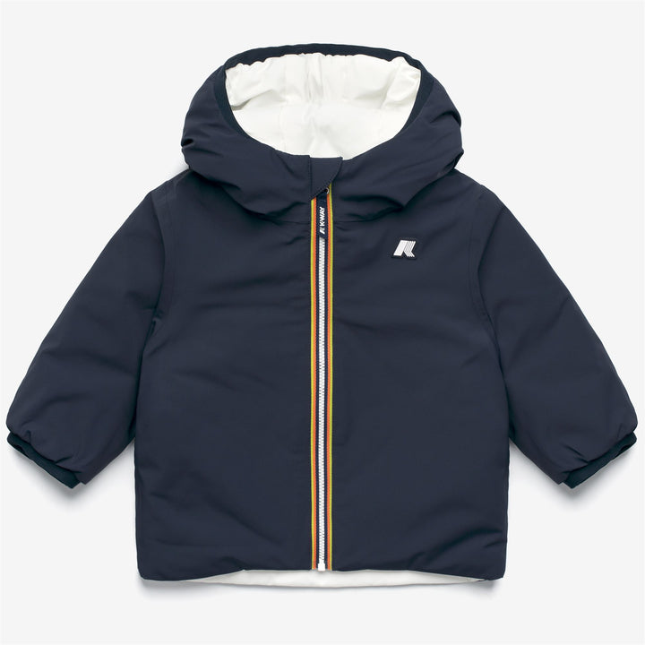 Giubbino da neonati jack warm reversibile in tessuto tecnico ed imbottitura in ecopiuma 