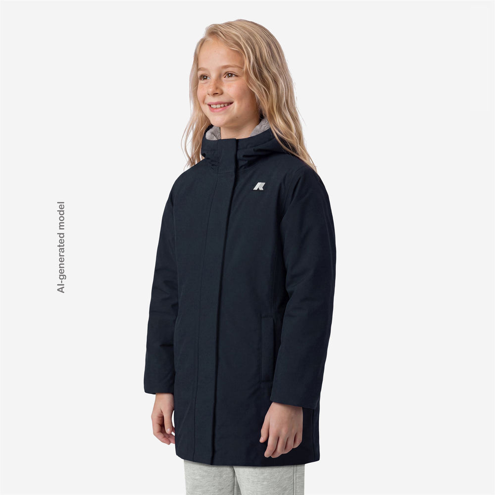Giubbino da bambina denise soft beaver tecnico lunghezza 3/4 interno in ecopelliccia effetto fur 