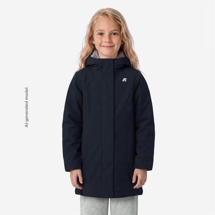 Giubbino da bambina denise soft beaver tecnico lunghezza 3/4 interno in ecopelliccia effetto fur 