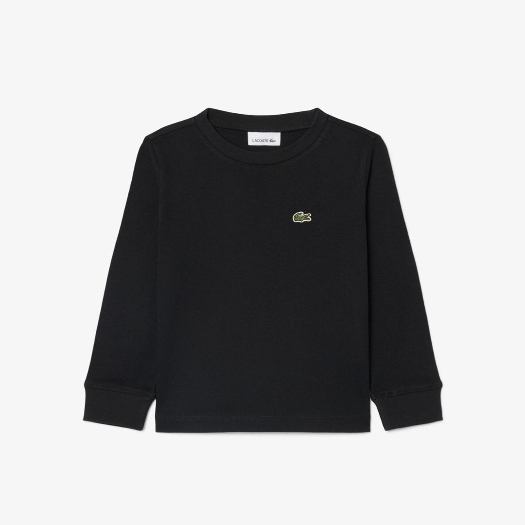 T-shirt da bambini in cotone manica lunga con logo 
