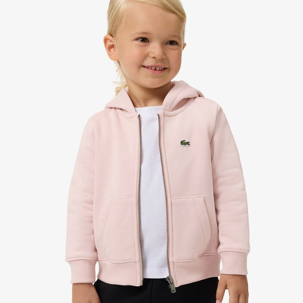 Felpa da bambini con zip e cappuccio e logo 