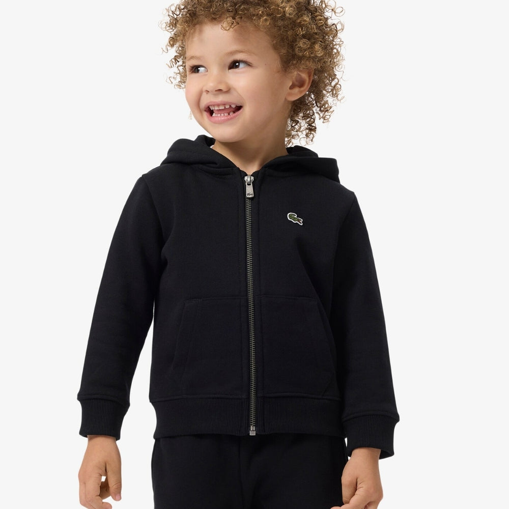 Felpa da bambini con zip e cappuccio e logo 