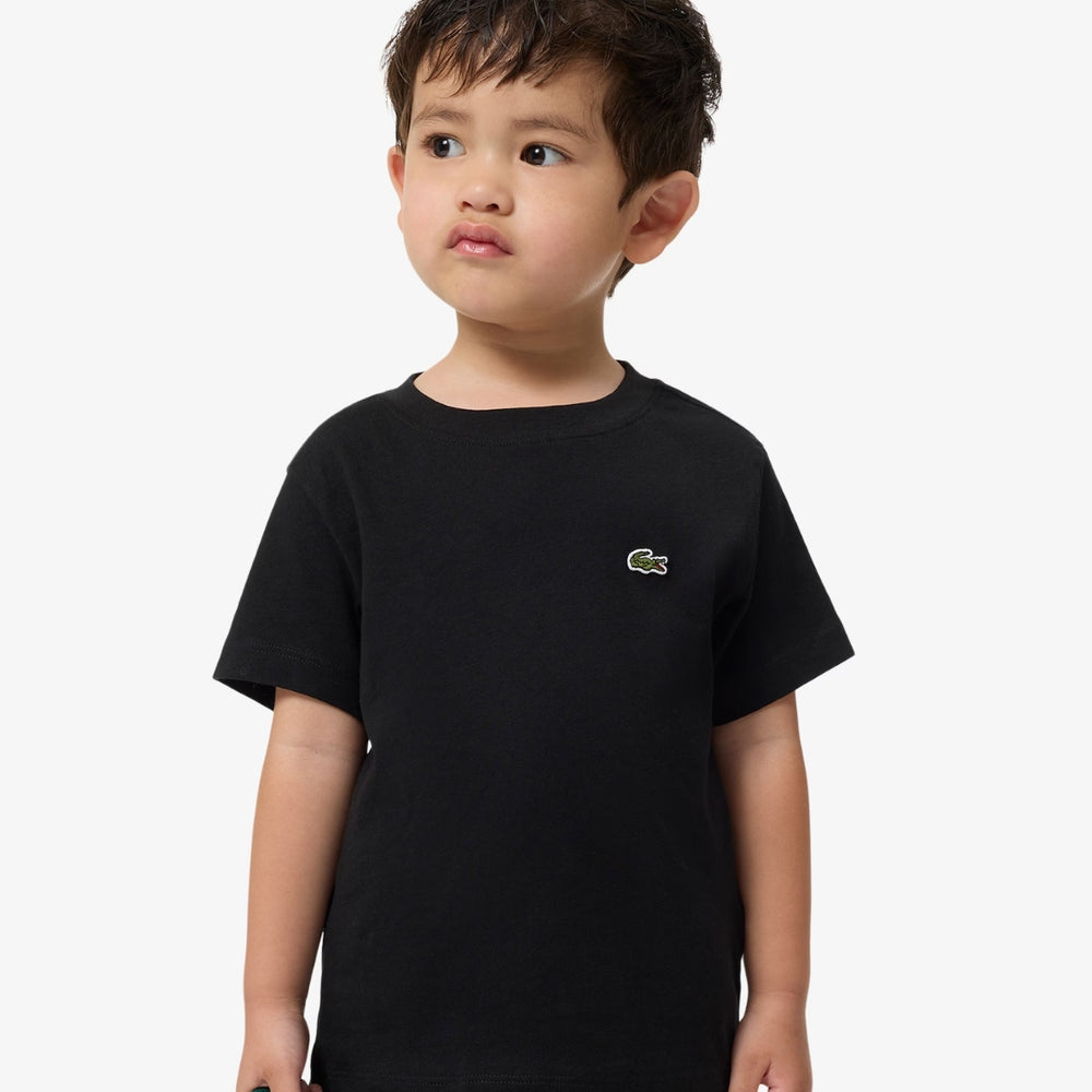 T-shirt da bambini in cotone mezza manica con logo 