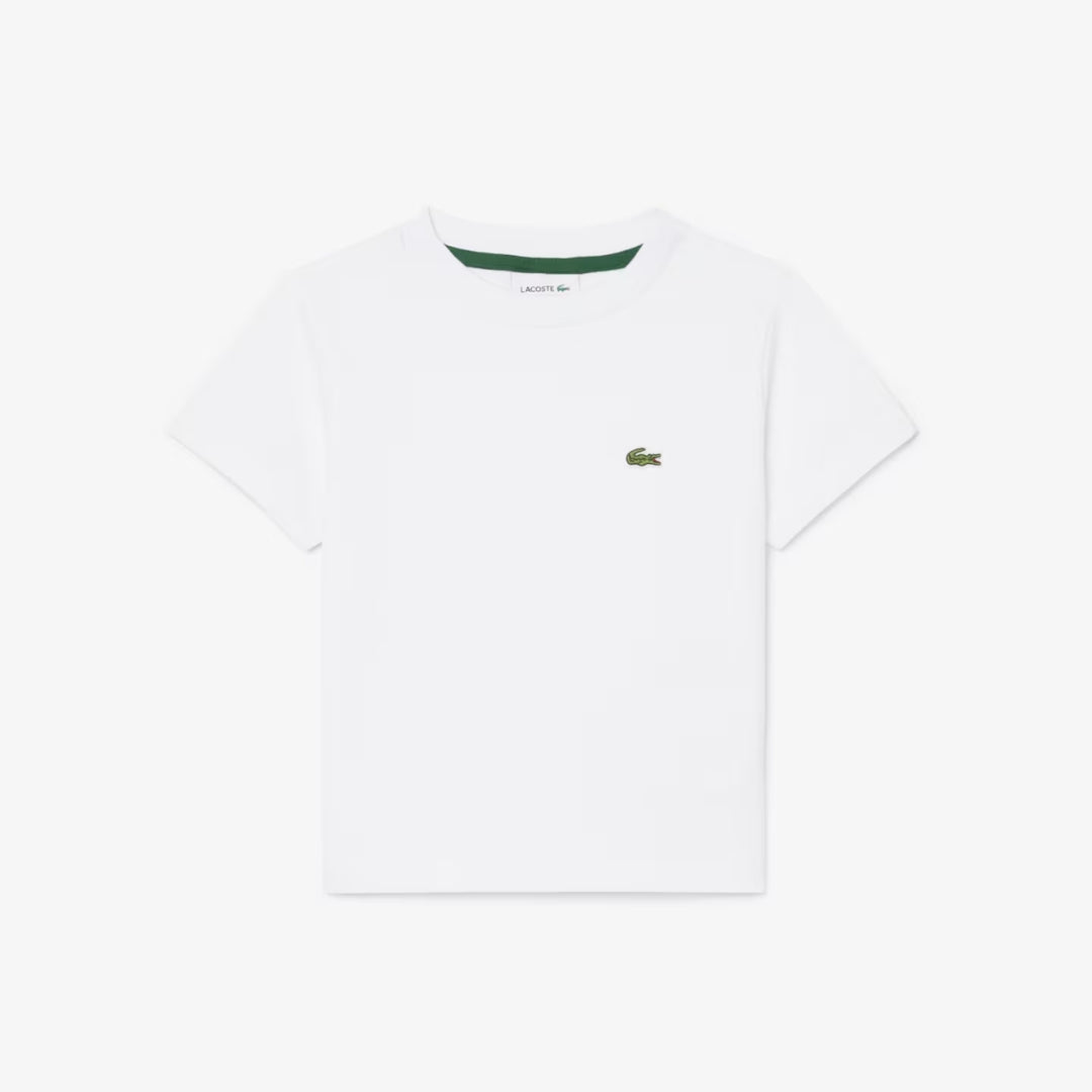 T-shirt da bambini in cotone mezza manica con logo 