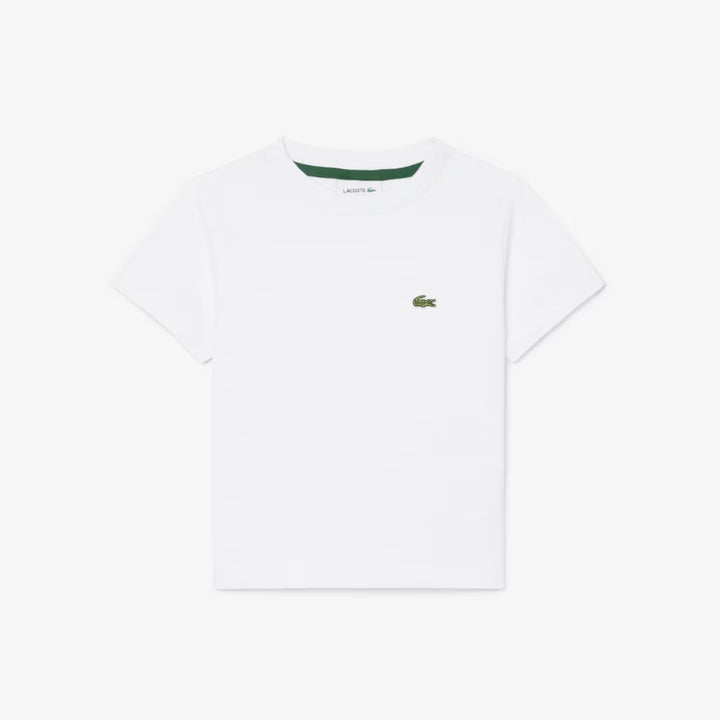 T-shirt da bambini in cotone mezza manica con logo 