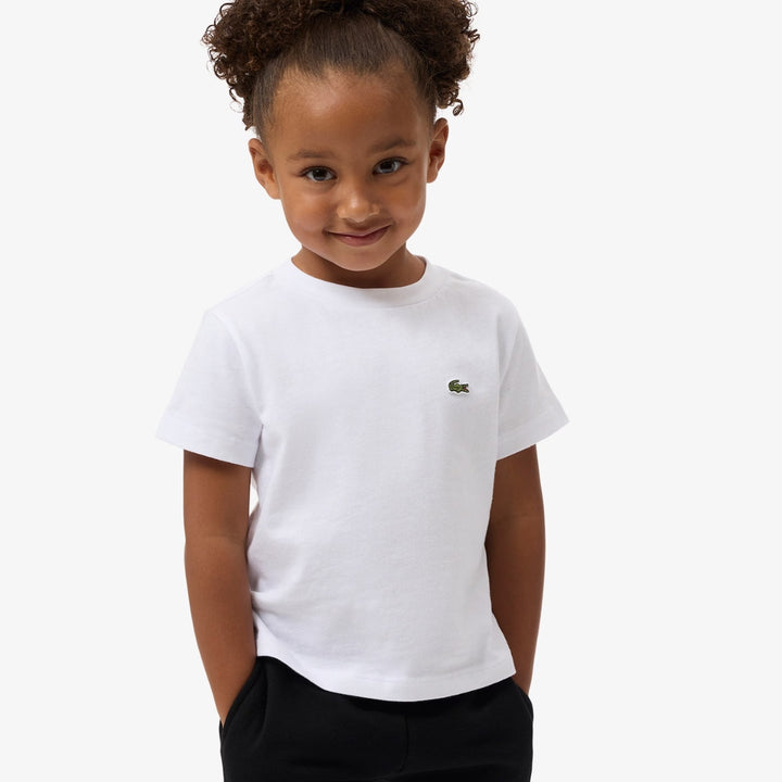 T-shirt da bambini in cotone mezza manica con logo 