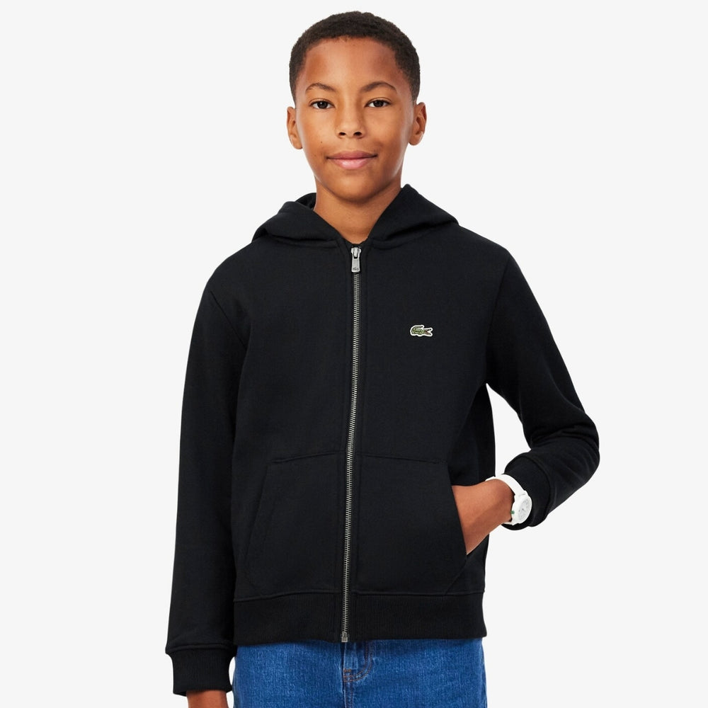 Felpa da bambini con zip e cappuccio e logo 