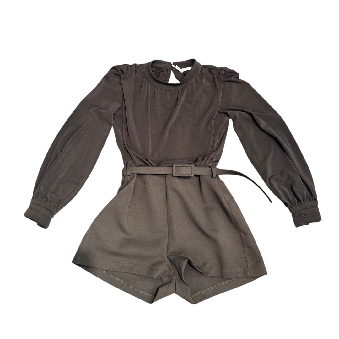 Tuta da bambina con shorts e cinta manica lunga 