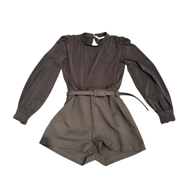 Tuta da bambina con shorts e cinta manica lunga 