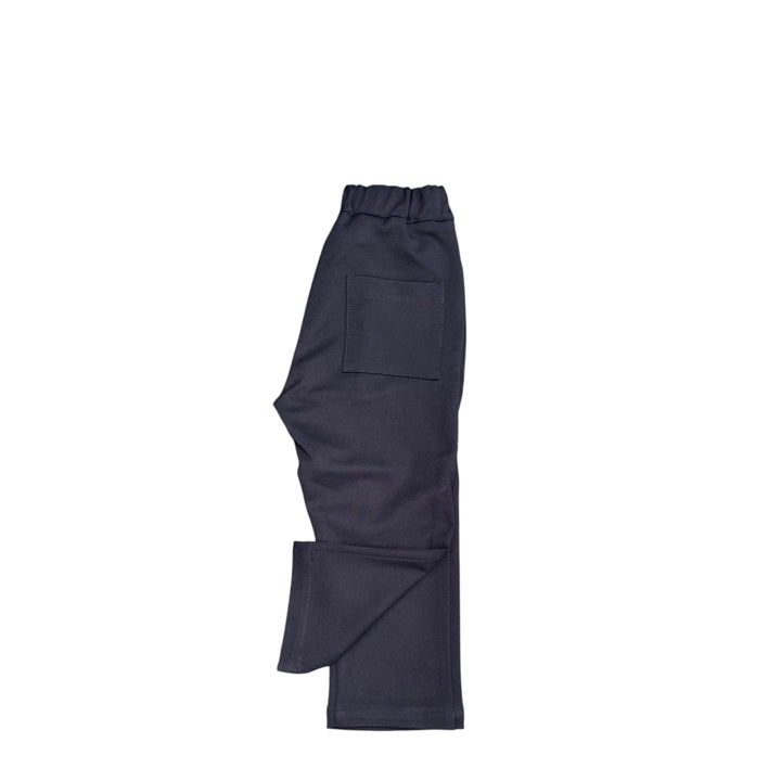 Pantalone da neonato tasca a filo con elastico in vita in tessuto elastico in punto milano 