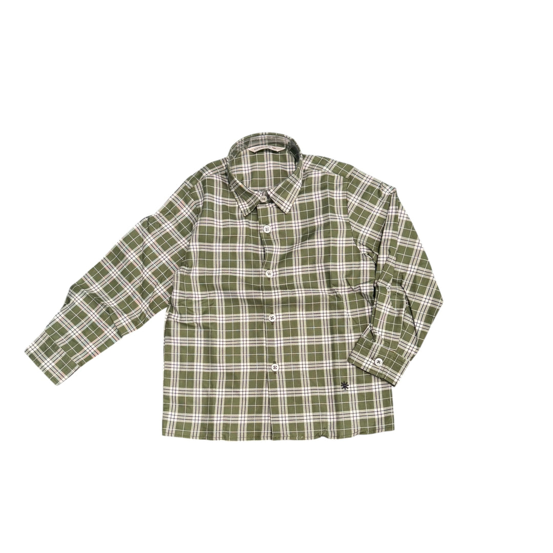 Camicia da neonato in cotone fantasia quadri 