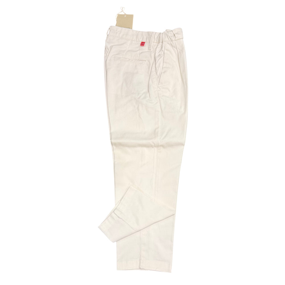 Pantalone da bambino con dippia pence modello japan in gambardina con elastico in vita 