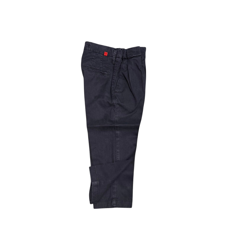 Pantalone da bambino con dippia pence modello japan in gambardina con elastico in vita 