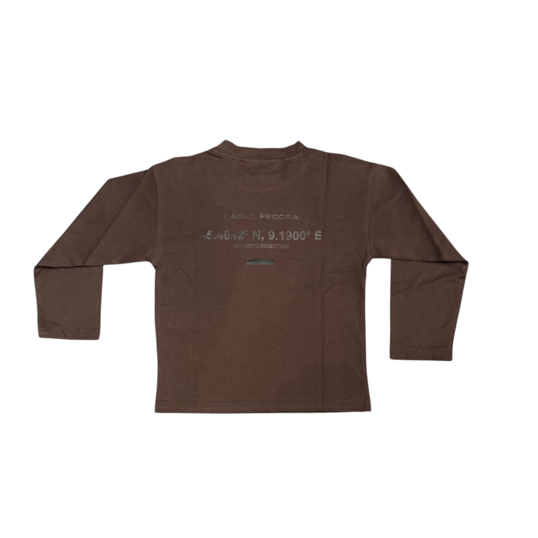T-shirt da bambino in cotone manica lunga over 