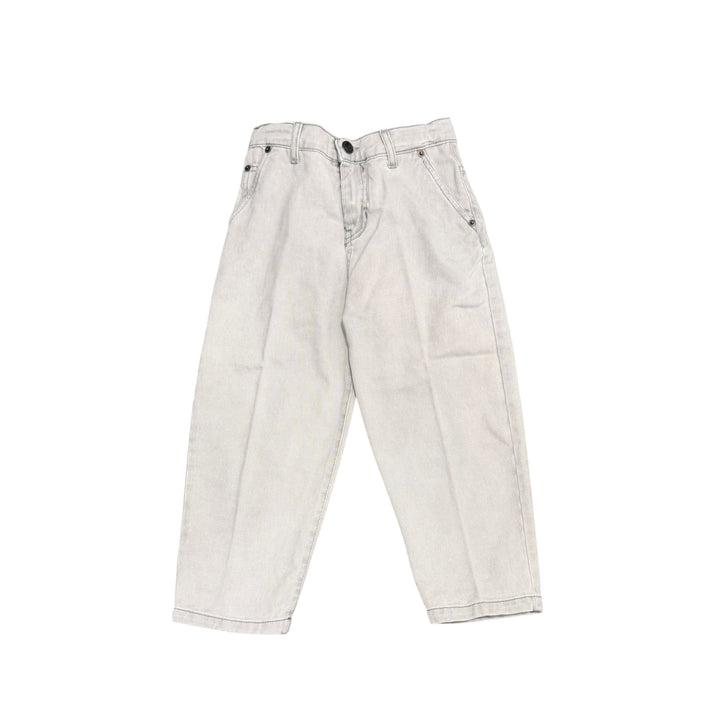 Jeans da bambino tasca a filo tessuto effetto spigato tasca a filo vestibilità comoda 