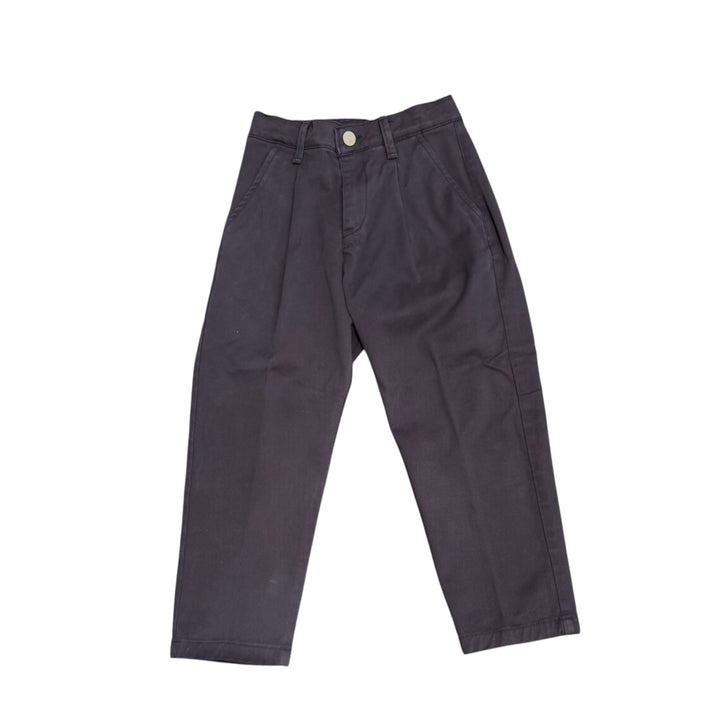 Pantaloni da bambino tasca a filo in gambardina con pence vestibilità regolare 