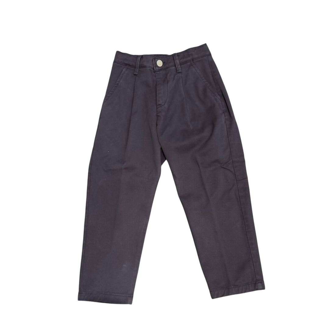 Pantaloni da bambino tasca a filo in gambardina con pence vestibilità regolare 