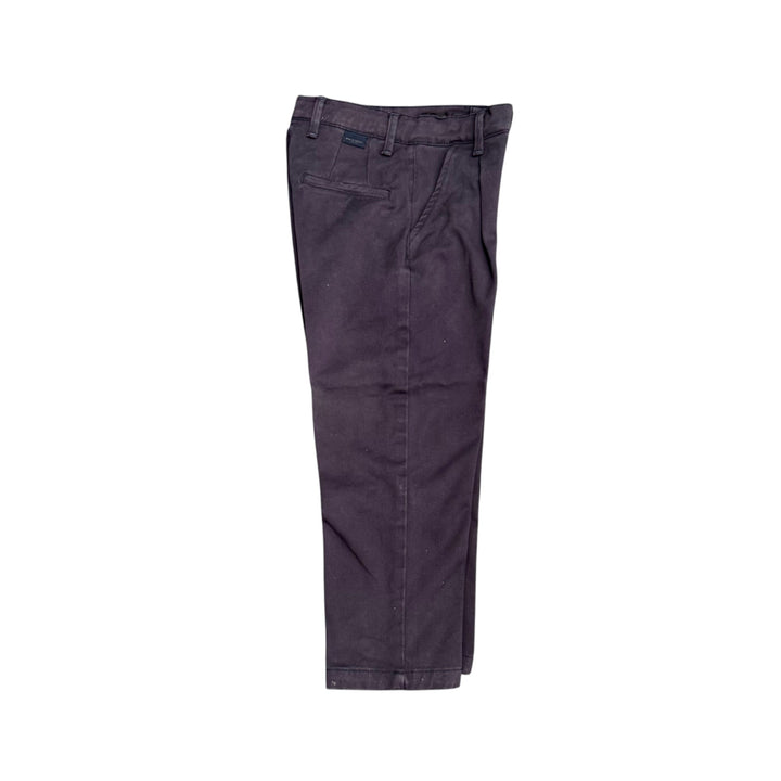 Pantaloni da bambino tasca a filo in gambardina con pence vestibilità regolare 