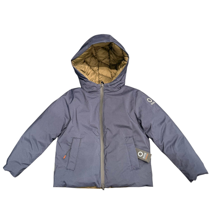 Giubbino da bambino in tessuto tecnico reversibile imbottito in ecopiuma 