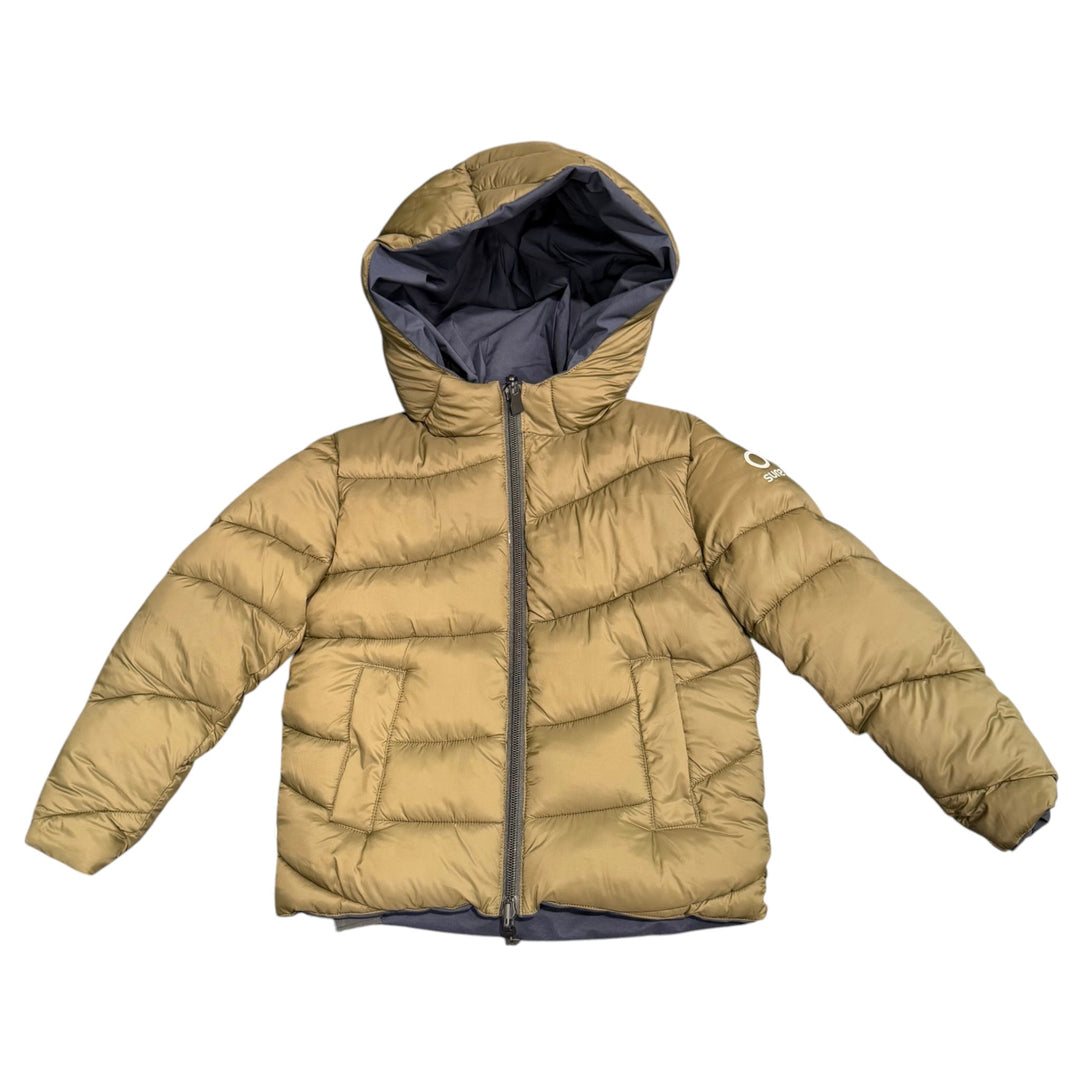 Giubbino da bambino in tessuto tecnico reversibile imbottito in ecopiuma 