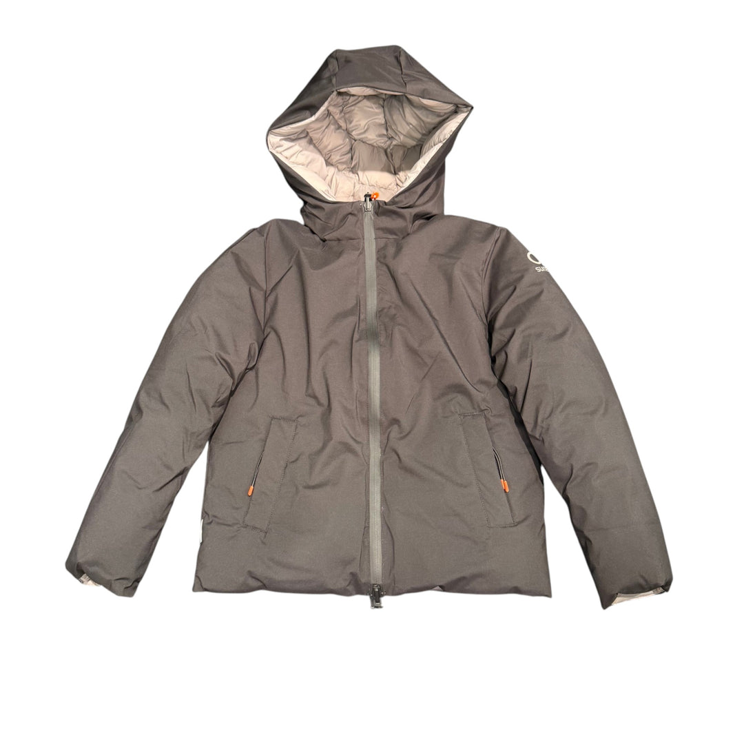 Giubbino da bambino in tessuto tecnico reversibile imbottito in ecopiuma 