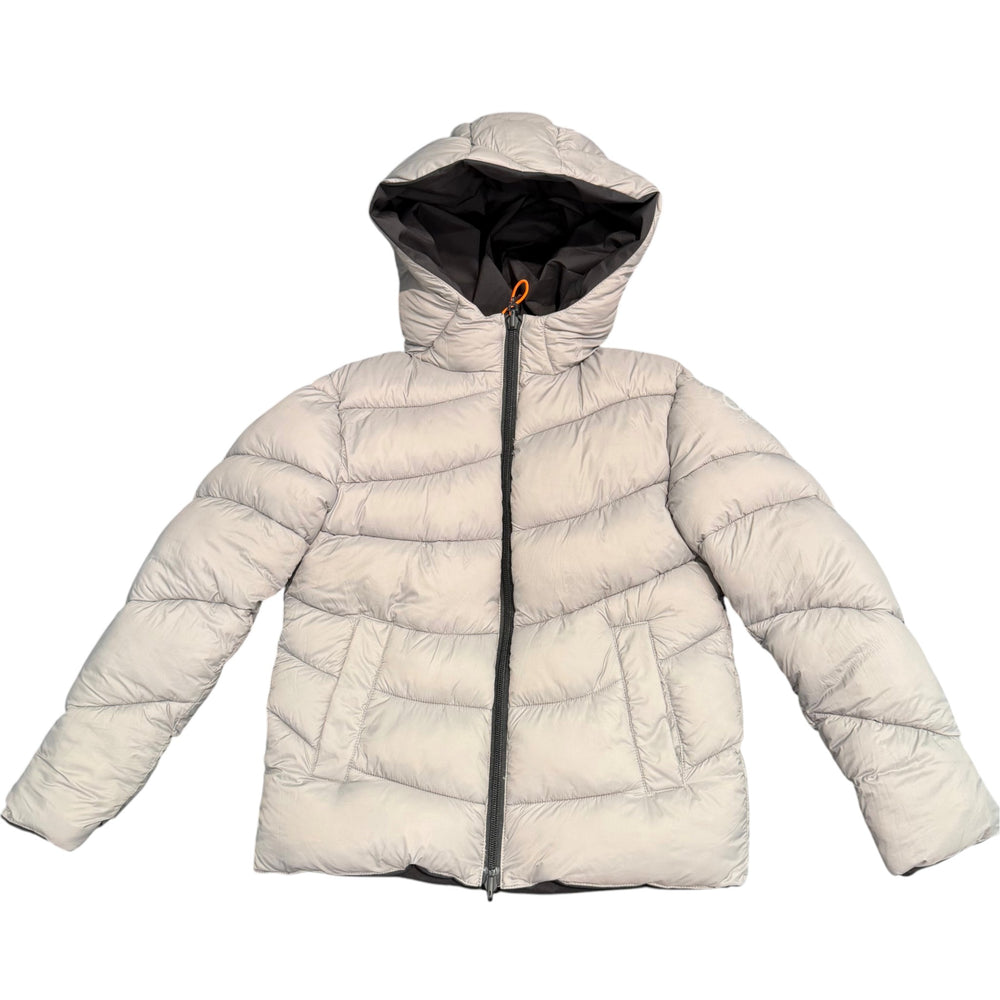Giubbino da bambino in tessuto tecnico reversibile imbottito in ecopiuma 