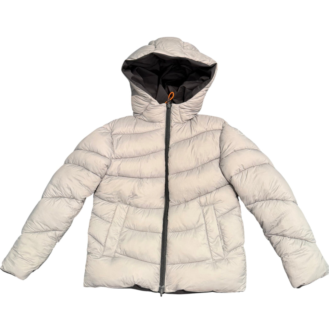 Giubbino da bambino in tessuto tecnico reversibile imbottito in ecopiuma 