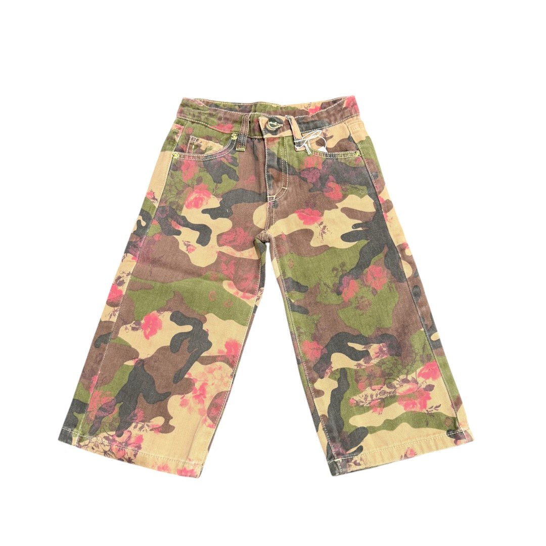 Jeans da bambina loose fit banana fantasia camouflage 