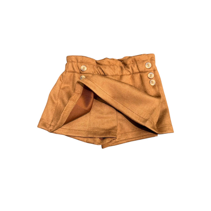 Shorts da bambina finta gonna effetto renna 
