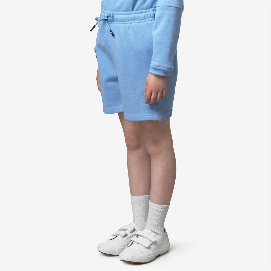 Bermuda da bambino Dorian in cotone garzato con logo K71434WJ356 K-WAY